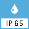 Proteção contra pó e salpicos de água IP65