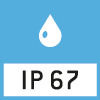 Proteção contra pó e salpicos de água Ip67